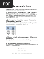 Tabla de Impuesto a la Renta 2025 Ecuador | PDF | Impuesto sobre la ...