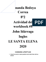 Fernanda Bedoya Correa 8°2 Actividad Del Workbook #8 John Idárraga Ingles I.E Santa Elena 2020