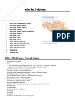 List of Postal Codes in Belgium: 2-Digit Postcode Areas Belgium (Defined Through The First Two Postcode Digits)