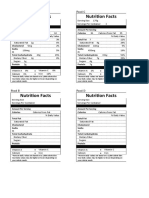 Nutrition Label Examples