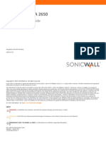 Sonicwall™ Nsa 2650: Getting Started Guide