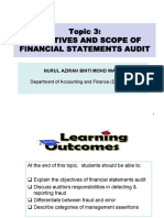 3) Objectives and Scope of FS Audit