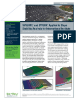 Svslope and Svflux Applied To Slope Stability Analysis For International Institute