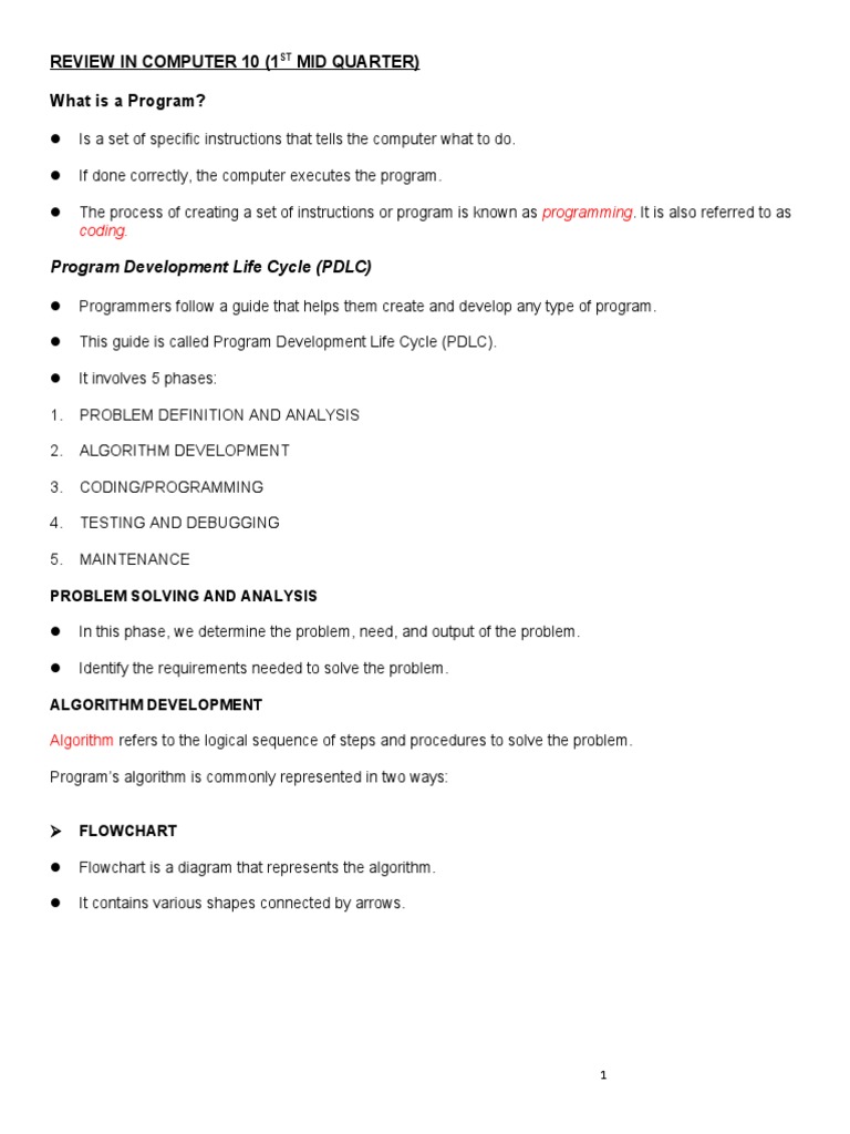 Understanding the Program Development Life Cycle | PDF