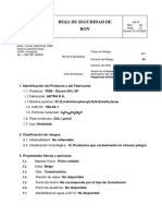 Hoja de Seguridad de RON: 1. Identificación Del Producto y Del Fabricante