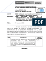 080... GI... Solicito Contrataciòn de Un Consultor para La Residencia de La Obra de Acuerdo A Los Terminos de Referencia