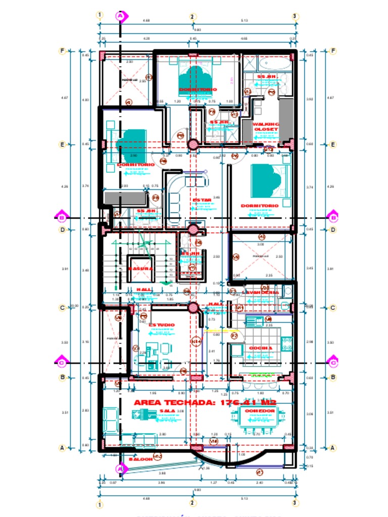 Distribución 4to Piso Vivienda Multifamiliar | PDF