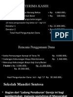 Laporan Ke Jemaat Tentang Pengumpulan Dana Jul-Agt '17 (Bazar)