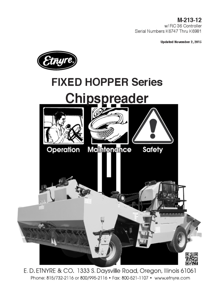 Chip Spreader Etnyre PDF PDF Switch Truck