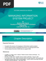 Managing Information System Project: Systems Analysis & Design