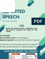 Reported Speech: September 25th 2020