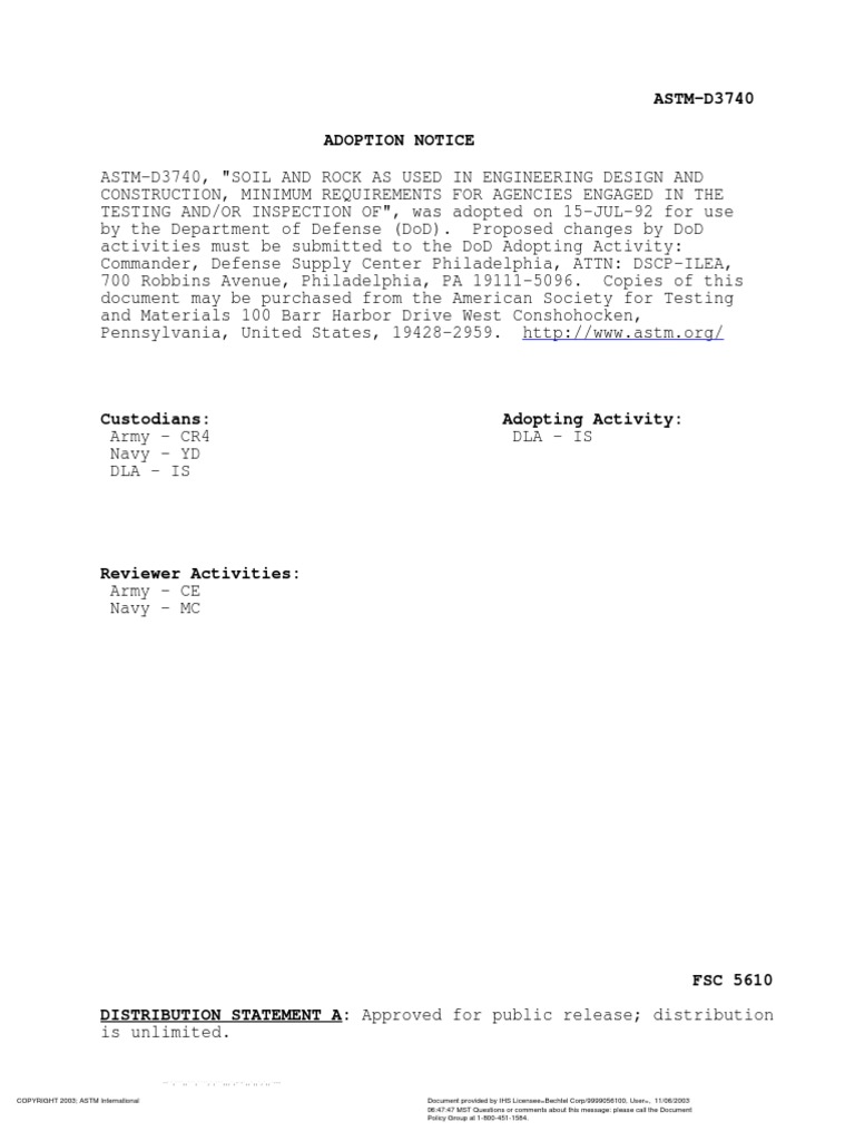 Astm D3740 | PDF | Young's Modulus | Calibration