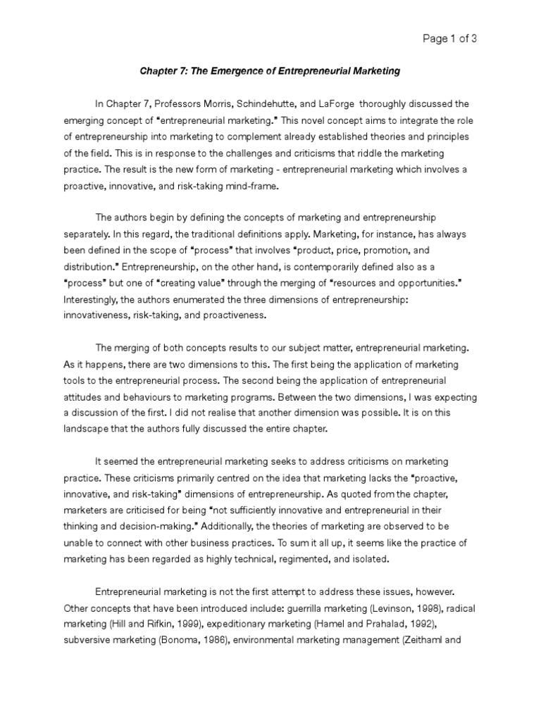 Entrepreneurial Marketing Unveiled | PDF | Entrepreneurship | Risk