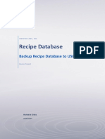 Backup Recipe Database To USB Drive