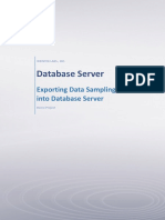 Exporting Data Sampling Into Database Server