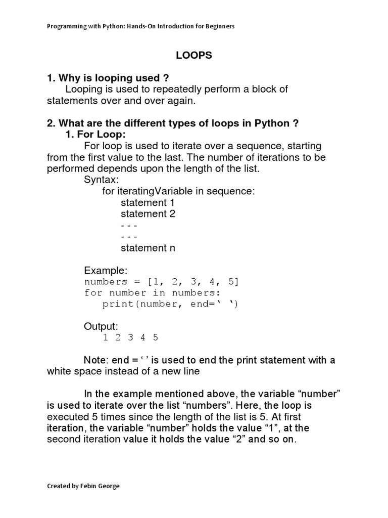 Notes+-+9 +loops PDF | PDF | Control Flow | Software Engineering
