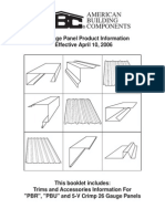 American Building Components: 26 Gauge Panel Product Information Effective April 10, 2006