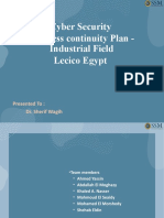 Cyber Security Business Continuity Plan - Industrial Field Lecico Egypt