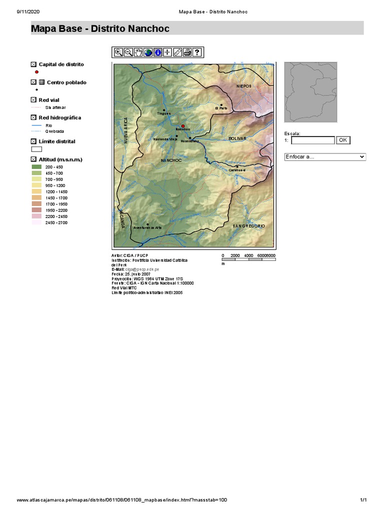 Mapa del Distrito de Nanchoc | PDF