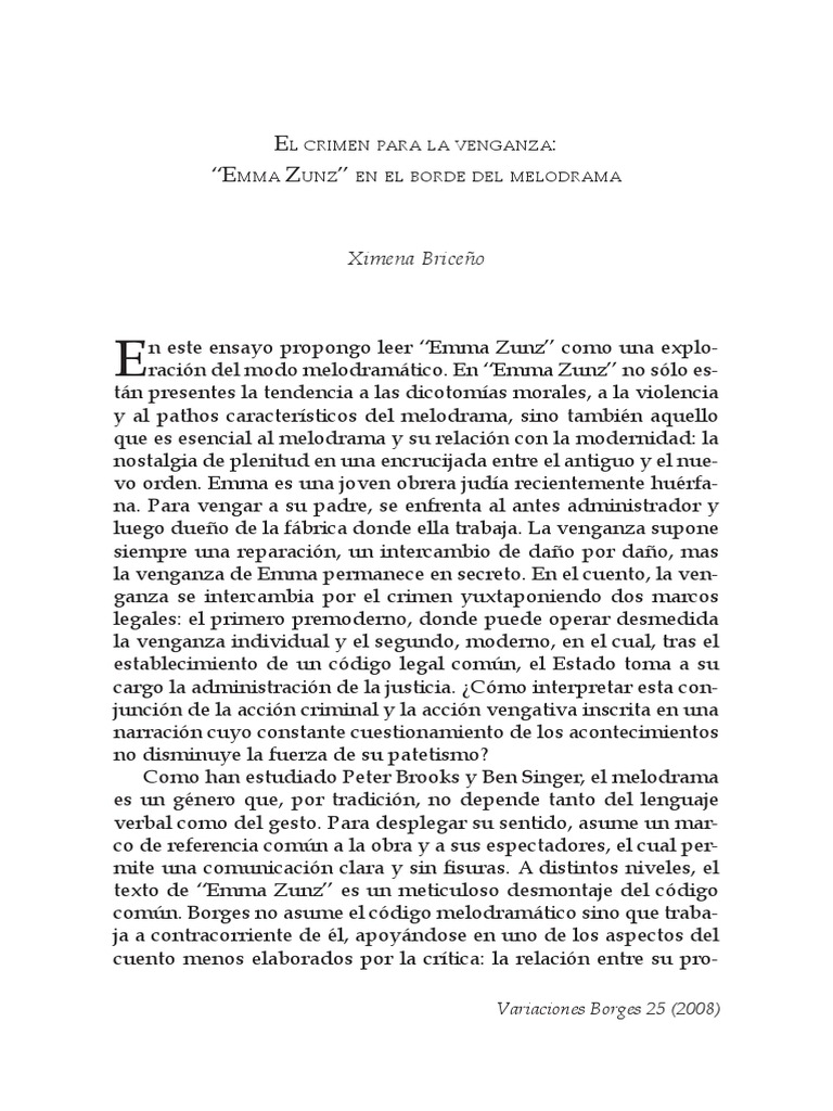 Emma Zunz Descargar gratis PDF Aldea Venganza