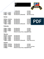 Class Schedule 020711