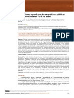 Clientelismo e participação nas políticas públicas de desenvolvimento rural no Brasil 2020