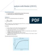 Numerical Analysis With Matlab (CE325) Assignment 1: General Instructions