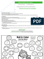 Winter Roll & Color Games: Click Here For More Free Printables!