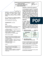 FT CC 571 Desinfectante Organico PQP PROFESIONAL