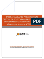 Bases Estándar de Procedimiento Especial de Selección para El Servicio de Mantenimiento Periódico Y Rutinario (Decreto de Urgencia #070-2020)