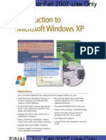 Introduction To Microsoft Windows XP: FINAL - For Fall 2007 Use Only