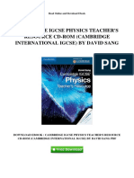 Cambridge Igcse Physics Teacher'S Resource Cd-Rom (Cambridge International Igcse) by David Sang