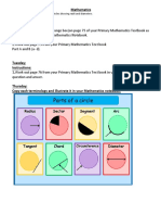 Mathematics Monday Instructions:: Learning Outcome: 7.40 Construct Circles Showing Radii and Diameters