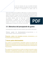 3.1. Estructura Del Presupuesto de Gastos: Y Tercero, Gastos Refuncionamiento