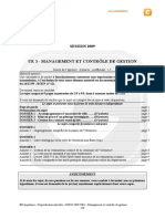 Sujet DSCG Management Et Contrôle de Gestion 2009