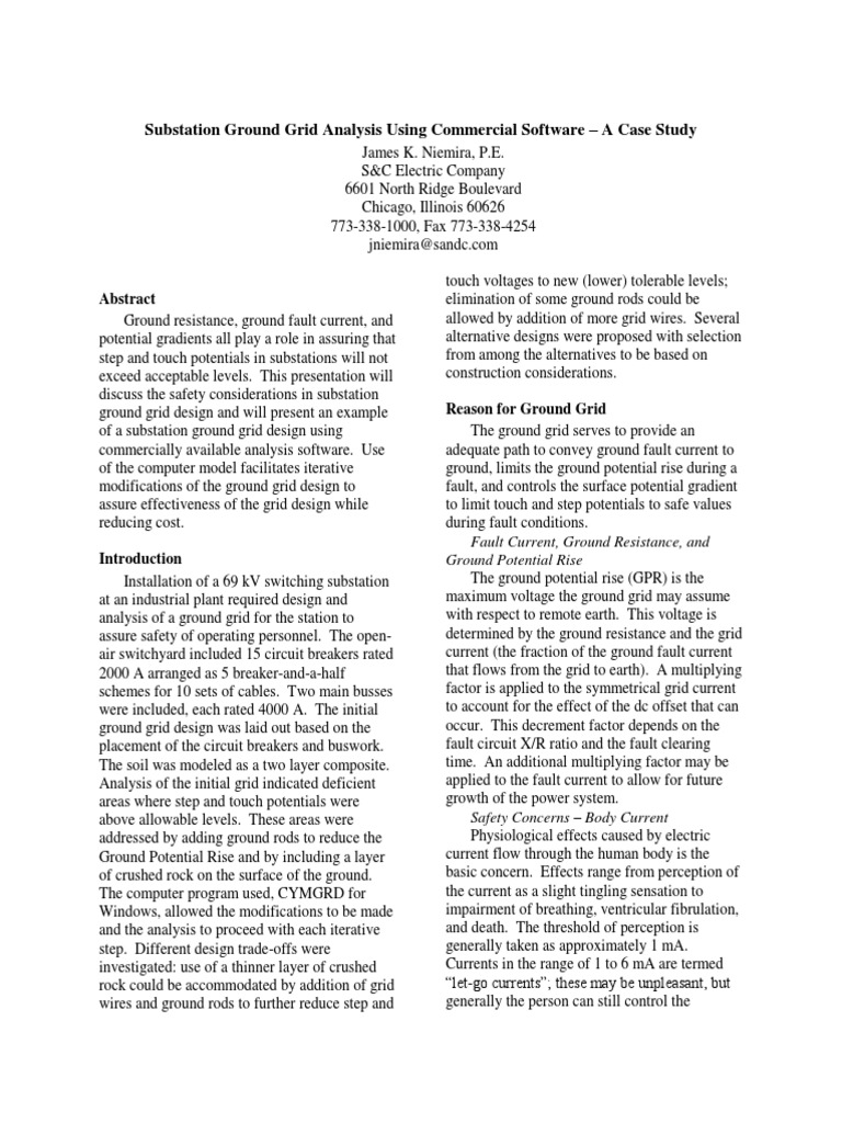 Substation Ground Grid Design Case Study | PDF | Electrical Substation ...