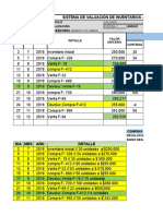 Sistema valoración inventarios método promedio ponderado