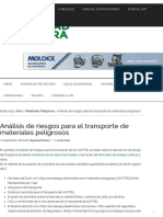 Análisis de Riesgos para Transporte de Materiales Peligrosos PDF
