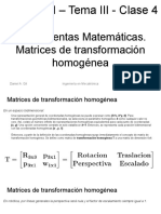Robótica I - Tema III - Clase 4 - Matrices de Transf. Homogenea