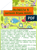 Biologija 5: Nastavnik Biljana Gološin