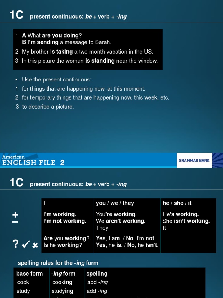 1C. Present Continuous | PDF
