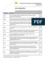 Genetic Diversity - Checklist PDF