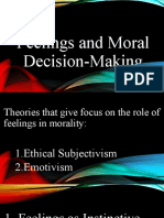 Feelings Role Moral Decision Theories