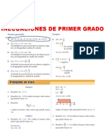 Inecuaciones de Primer Grado