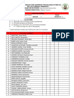 Lista de Cotejo N°5