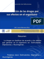 clasificcación y accion de drogas