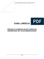 Anexo II.2 - Projeto Curricular - Telecomunicações PDF