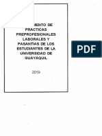 Reglamento de Practicas Preprofesionales Laborales y Pasantias de Los Estudiantes de La Universidad de Guayaquil 2019 2