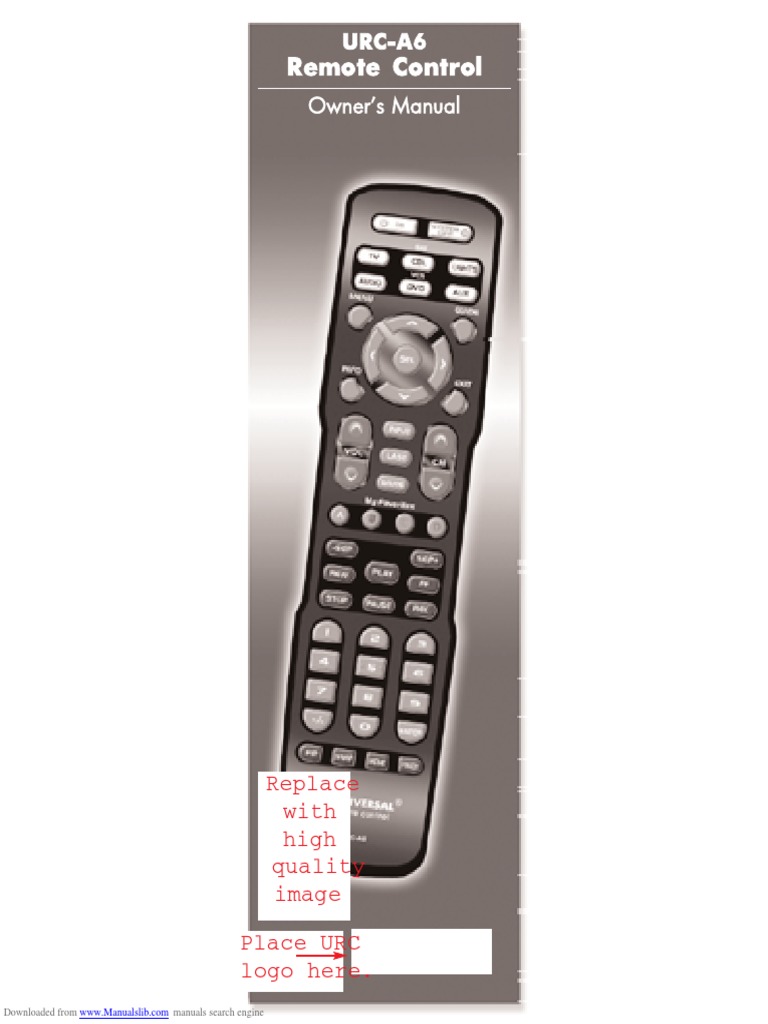 Remotecontrol: Urc-A6 | PDF | Set Top Box | Dvd