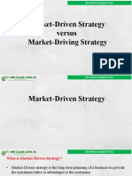 Market-Driven Strategy Versus Market-Driving Strategy